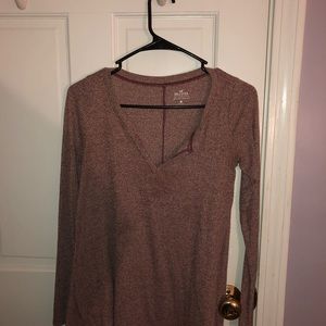 long sleeve v neck